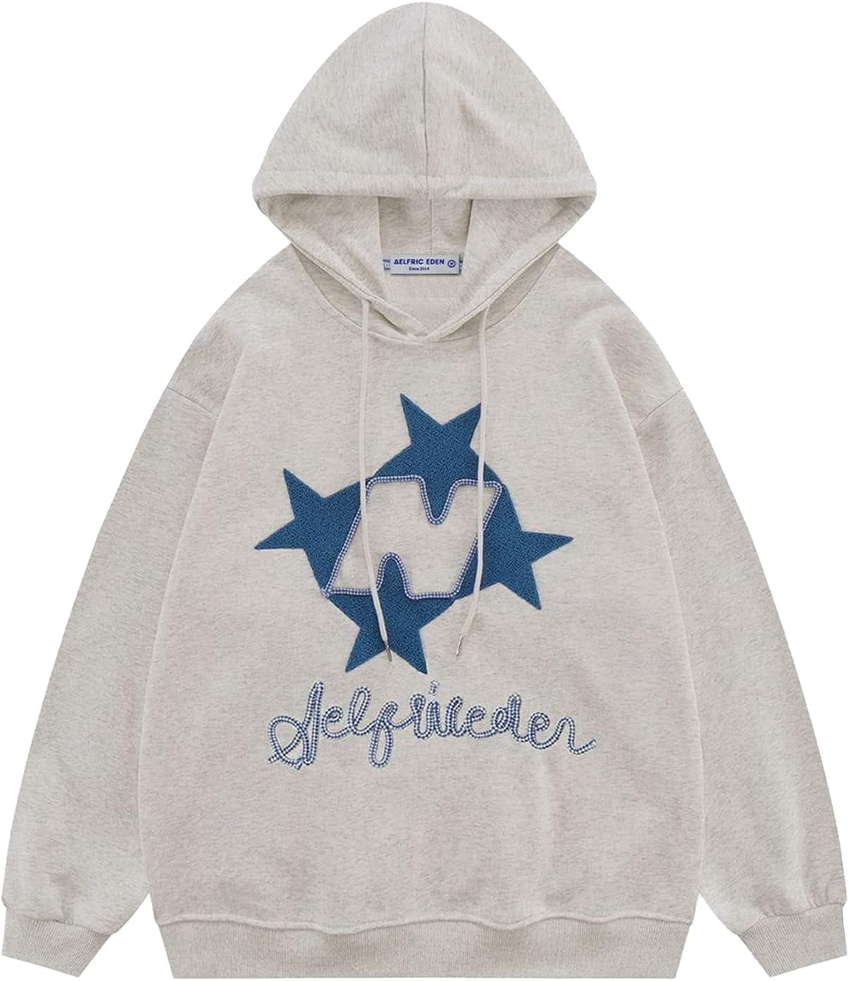 Aelfric Eden Y2k Hoodie Women Graphic Oversized Hoodies Star Embroidered Hoodied Sweatshirt Casual Vintage Pullover italgemjewellers